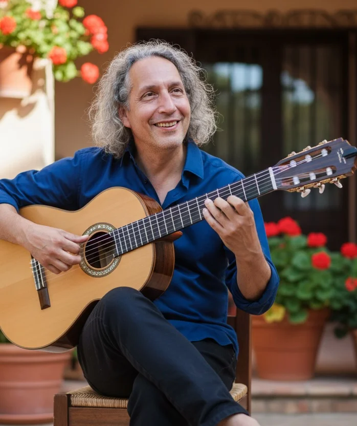 Rüdiger Zietz mit Flamencogitarre